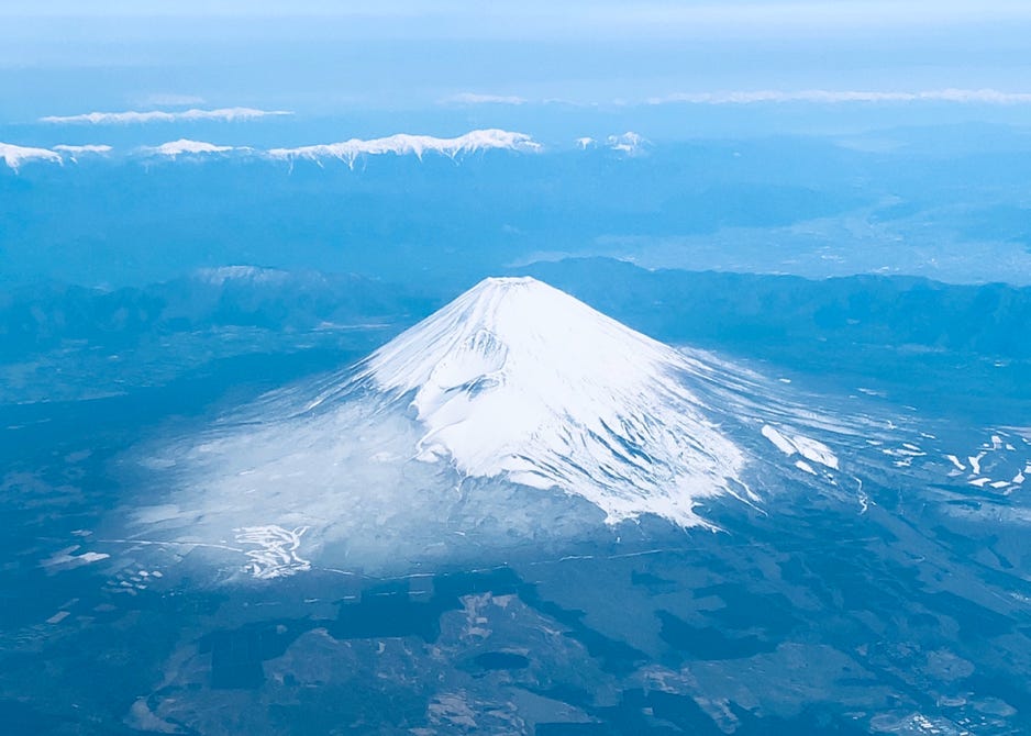 富士山　静岡　航空写真　大腸　ブルーリボン 大腸がん　賀川　義規　Yoshinori Kagawa 青